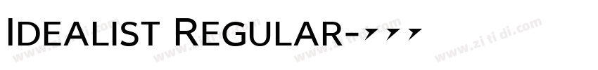 Idealist Regular字体转换